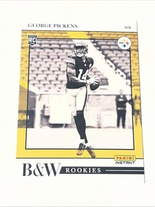 Panini Instant B&W Rookies Rookie RC 2022 George Pickens/649 - Imagen 1 de 2