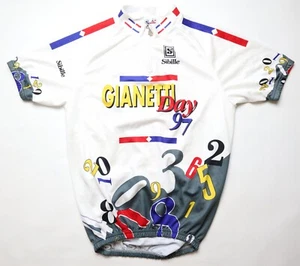 GIANETTI DAY 1997 90s VINTAGE 1/4 ZIP CYCLING SHIRT JERSEY MAGLIA SIBILLE MENS M - Picture 1 of 12