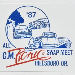 1987 GM General Motors Picnic Swap Meet Antique Car Show Hillsboro Oregon - Picture 1 of 3