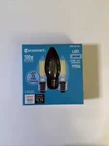 Ecosmart 60W B11 LED Soft White Dimmable Medium Base 3 Pack, New In Box. - Picture 1 of 2