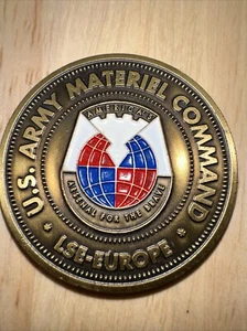 US Army Materiel Command Les-Europe Colonel Commander's Challenge Coin O-6 - Picture 1 of 4