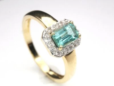 GOLDJUNGE69 * HARRY IVENS IV  RING (18)  SMARAGD SAMBIA & 20x DIAMANT 0,1ct 585e - Bild 1 von 4