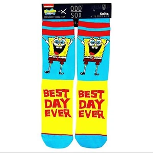Calcetines Odd Sox Bob Esponja Mejor Día Nickelodeon Hombres Mujeres Novedad Regalo - Imagen 1 de 7