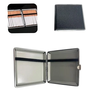 Leather Tobacco Case Portable Cigarette Holder for 20PCS Pocket/Travel Use - Picture 1 of 12