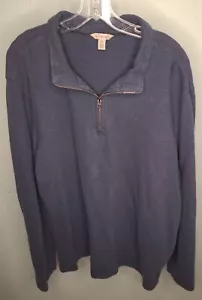 Calvin Klein Maglione Pullover 1/4 Zip Uomo Golf Outdoor Primavera Calda XL, Blu - Foto 1 di 3