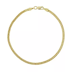 Hollow Franco Bracelet Real 10K Gold Bonded 925 - Picture 1 of 9