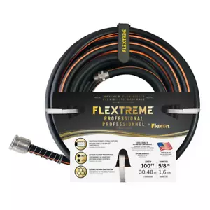 5/8 In. 100 Ft. Rubber Garden Hose Flexible Female Coupling Kink Free Heavy Duty - Picture 1 of 9