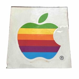 Vintage Apple Computer Rainbow Logo 1980s Sticker