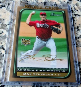 MAX SCHERZER 2008 Bowman GOLD SP Rookie Card Logo RC 2xWS Champs Blue Jays🔥$ - Picture 1 of 2