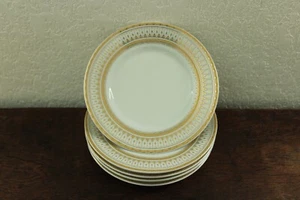 Vintage Royal Scotland vergoldeter 6" Wüstenteller mit Goldrand - Bild 1 von 8