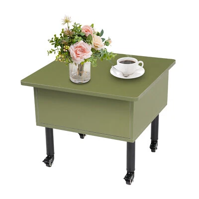 Modern Square Lift Top Coffee Table with Storage and Hidden Compartment Green  - Image 1 of 4