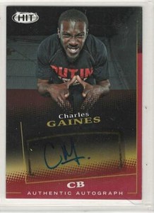 Charles Gaines 2015 Sage Hit football Red Autograph auto Louisville