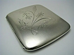 POLISH SILVER CIGARETTE CASE BOX 84 Silver by Kim Warsaw Poland ca1920s No Mono - Picture 1 of 12