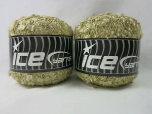 Ice Yarns 2 Balls Light Gold Tan Wheat Flag Yarn Polyester 62g Made In Turkey - Picture 1 of 8