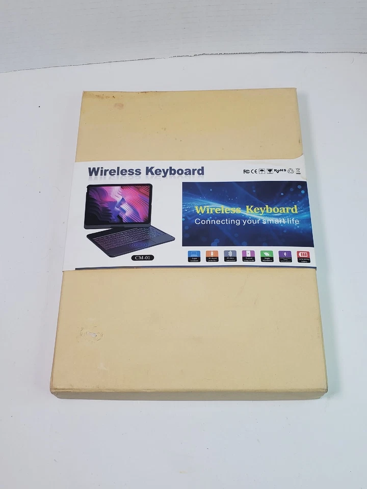  iPad 9 Gen Built in Wireless keyboard Case Cover Lavender Purple - Image 1 of 4