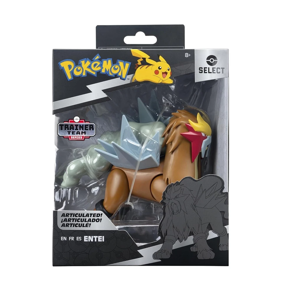 Pokémon Select Entei - 6-Inch Super-Articulated Figure with Over 15 Points of...