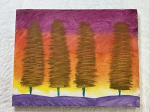 ORIGINAL GEMÄLDE auf Leinwand von Bob Howard klein 8 x 10 Baumlandschaft - Bild 1 von 14