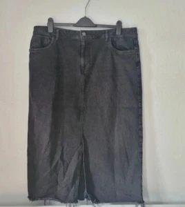 TU Black denim Midi Skirt Size 20 - Picture 1 of 2