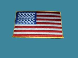 U.S AMERICAN FLAG ARM PATCH 3"X 5" FULL COLOR UNITED STATES EMBROIDERED FLAG - Picture 1 of 5