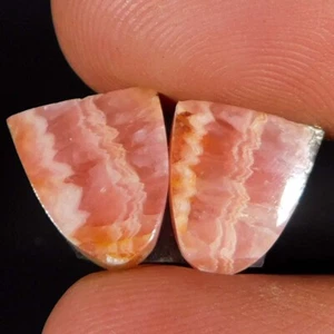 08.60Cts. Natural Rare RED Rhodochrosite Pair Fancy Cabochon Loose Gemstone - Picture 1 of 3