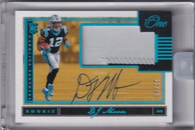 Dj Moore 2018 Panini One Blue 2 Color Jersey Rc On Card Auto Sp #ed 22/99 - Image 1 of 2