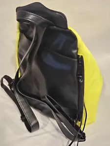 Rebecca Minkoff Jumbo Julian Backpack Nylon Zipped - Neon Yellow - Picture 1 of 10