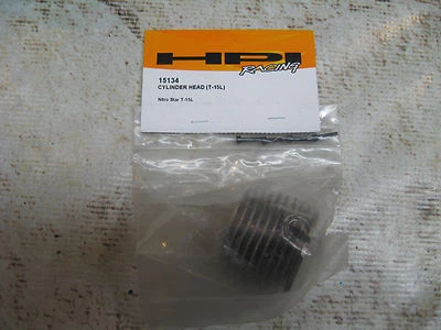 Vintage RC HPI Nitro Star T-15L Cylinder Head Alum 15134 - Image 1 of 2