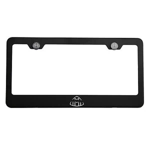Matte Black Maybach Logo Mirror Laser Etched License Plate Frame Tag Screw Cap - Picture 1 of 11