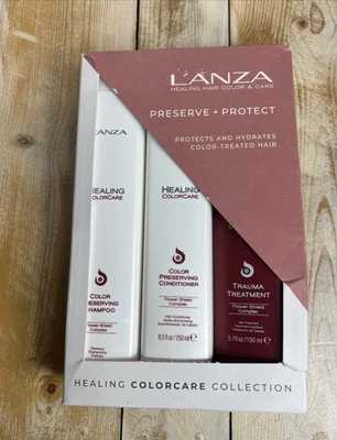 L'ANZA Healing ColorCare Trio Hair Kit Shampoo, Conditioner, Trauma Treatment - Image 1 of 4
