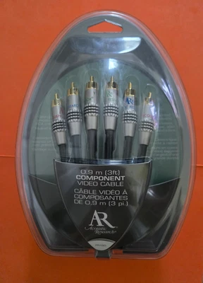 Cables componentes HD enchapados en oro 24K Acoustic Research de 3 pies video PR190 Foto 1 de 4