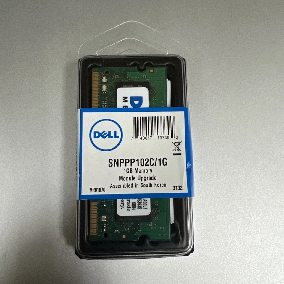 NEW 1Gb Dell SNPPP102C/1G 800Mhz PC2-6400 200pin DDR2 SODIMM memory RAM - Image 1 of 2