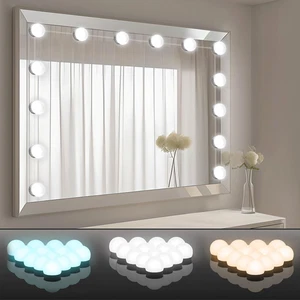 Hollywood - Kit Di Luci a Specchio, Colore E Luminosità Regolabili Con 14 Lampad - Foto 1 di 12
