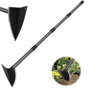 Hoe Garden Tool, Triangle Hoe Gardening Weeding Tool, 72" Long Handle Heavy D... - Picture 1 of 7