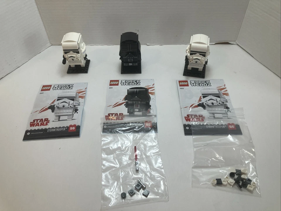Lego BRICKHEADZ: Darth Vader (41619) And Stormtrooper (41620) X2 Complete - Image 1 of 4