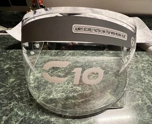 Visera transparente para motocicleta HJC HJ34P talla L/grande C10 Pinlock ~ NUEVA - cara completa - Imagen 1 de 4