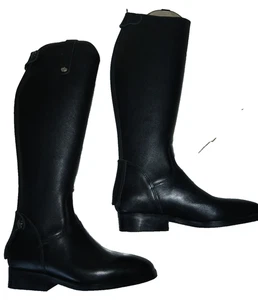 KÖNIGS Reitstiefel KInder schwarz Gr 34 1/2  W32 H42 Leder Reißverschluß UVP249€ - Picture 1 of 11