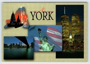 World Trace Center New York City Scenes Unposted Vintage 4x6 Postcard AF421 - Picture 1 of 2