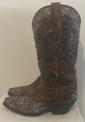 Dan Post Floral Western Cowgirl Boots Women’s 7M - Image 1 of 4