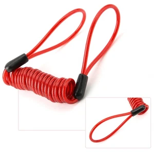 Red Anti Theft Steel Wire Lock Security Spring Reminder Wire Lock For Bicycl NEW - Bild 1 von 9