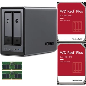 UGREEN DXP2800 2-Bay 16GB RAM 20TB (2 x 10TB) WD RED PLUS DRIVES - Picture 1 of 3