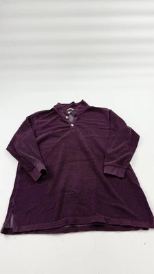 Soft Surroundings Pullover Womens Extra Large Purple Fleece Henley Tunic Top - Image 1 of 4