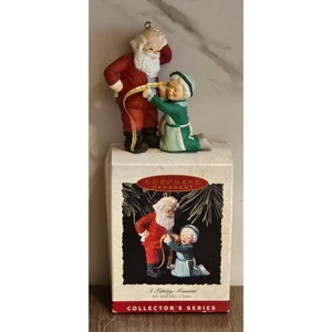 Vintage Hallmark Keepsake Ornament Mr. and Mrs. Claus A Fitting Moment 1993 - Picture 1 of 7