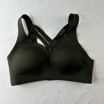 Lululemon Sports Bra Enlite Weave-Back 34B Dark Green, High Support Running NWOT - Image 1 of 4