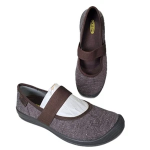 Keen Lorelai 1022616 Women's Brown Canvas Strap Mary Jane Flats Shoes Size 8 NEW - Picture 1 of 10