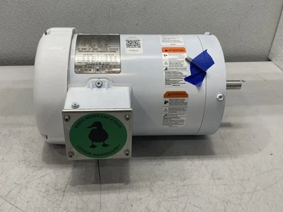 Leeson Washdown Motor 1HP 1760RPM 56C 3PH White 119468.00 - Image 1 of 4