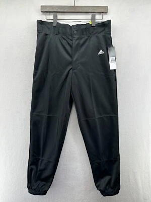 Adidas Baseball Pants Black Boys Size XL Triple Stripe Relaxed Fit New - Image 1 of 4