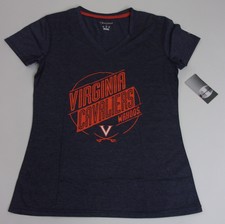 Champion Womens Size Large Virginia Cavaliers Navy V-Neck Shirt New w Tags