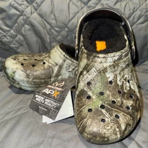Crocs Boys Realtree APX Lined Clogs Multicolor Camo Slip On Casual J1 NWT - Bild 1 von 8