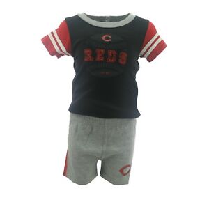 Cincinnati Reds MLB Genuine Baby Infant Creeper & Shorts 2 Piece Set New Tags