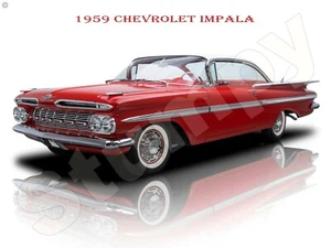 1959 Chevrolet Impala Metal Sign 9" x 12" or 12" x 16" - Picture 1 of 1